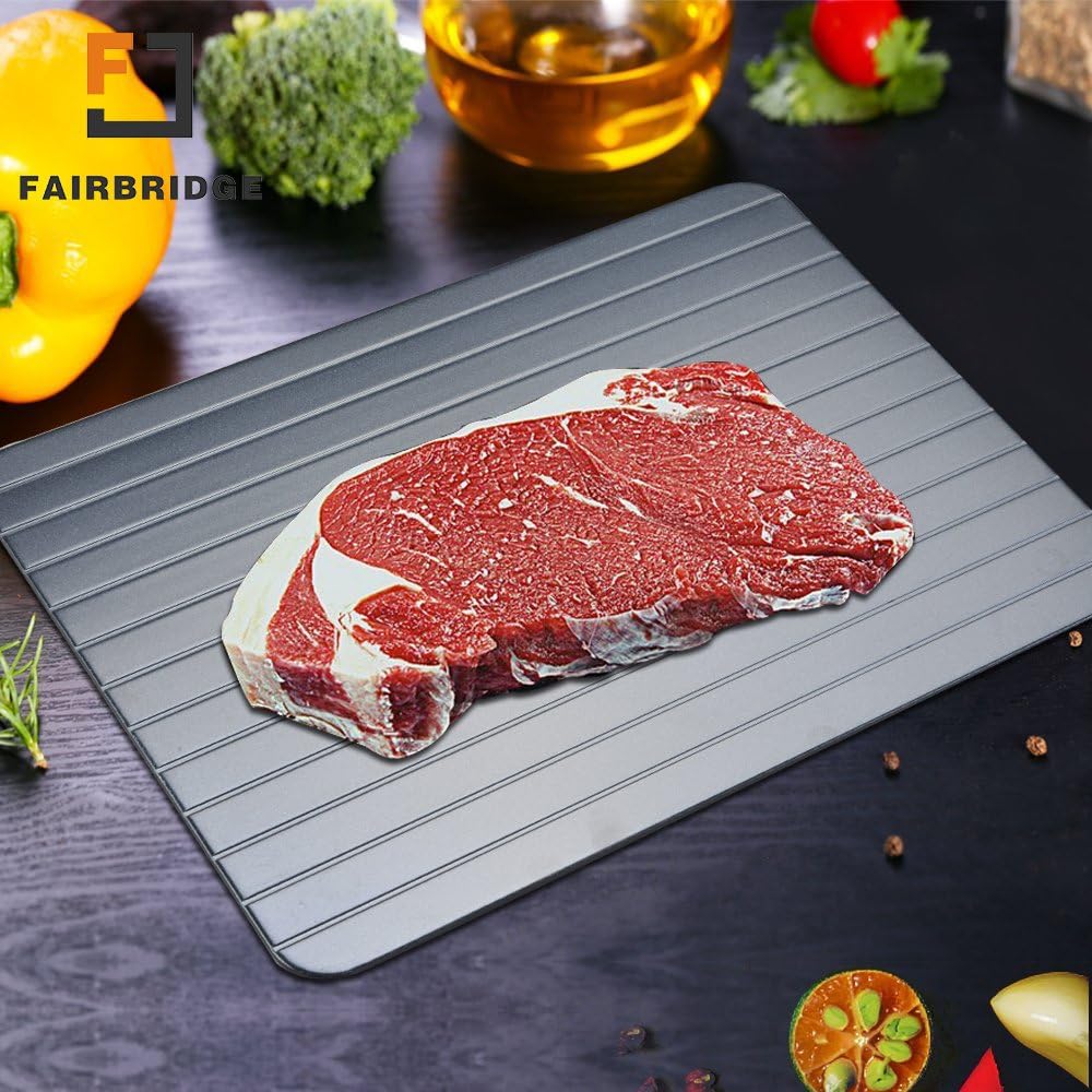 Fairbridge Fast Defrosting Tray - The Safest Way to Defrost Meat or Frozen Food Quickly Without Electricity, Microwave, Hot Water or Any Other