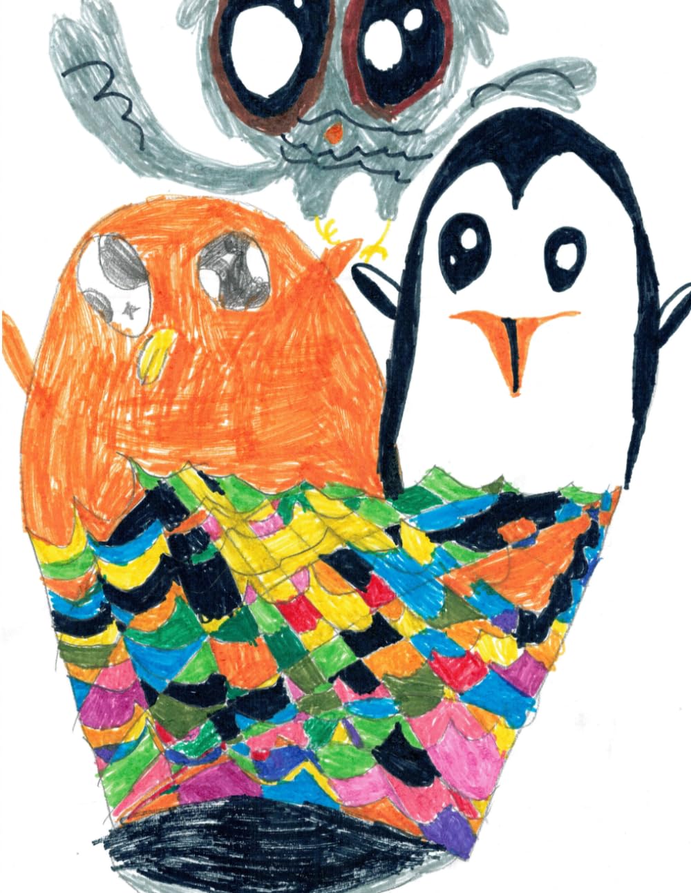 Penguin & Monster Pals: Cute Composition Book for Kids | Perfect for School, Journaling, Drawing and Creative Play