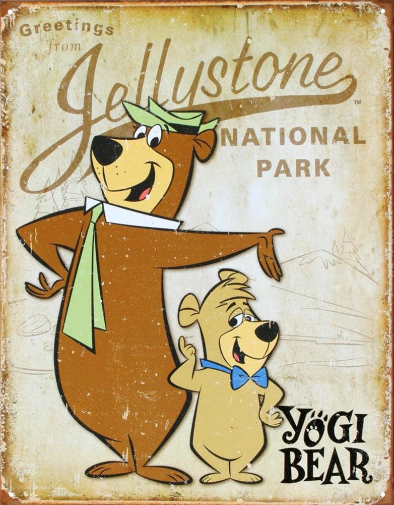 Amazon.com: Desperate Enterprises Metal Sign - Yogi Bear (Greeting