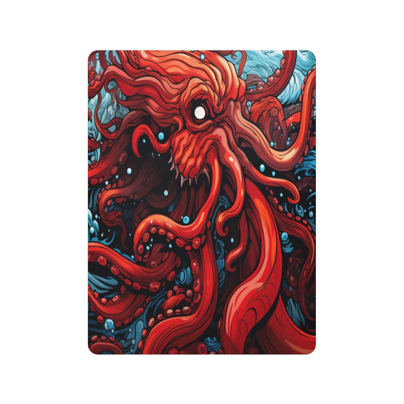 Pulpo Rojo Mar Oscuro Sábana de Cuna para Niños Pequeños,Sábanas de Algodón Suave para Bebés Aptas para Colchón Corralito