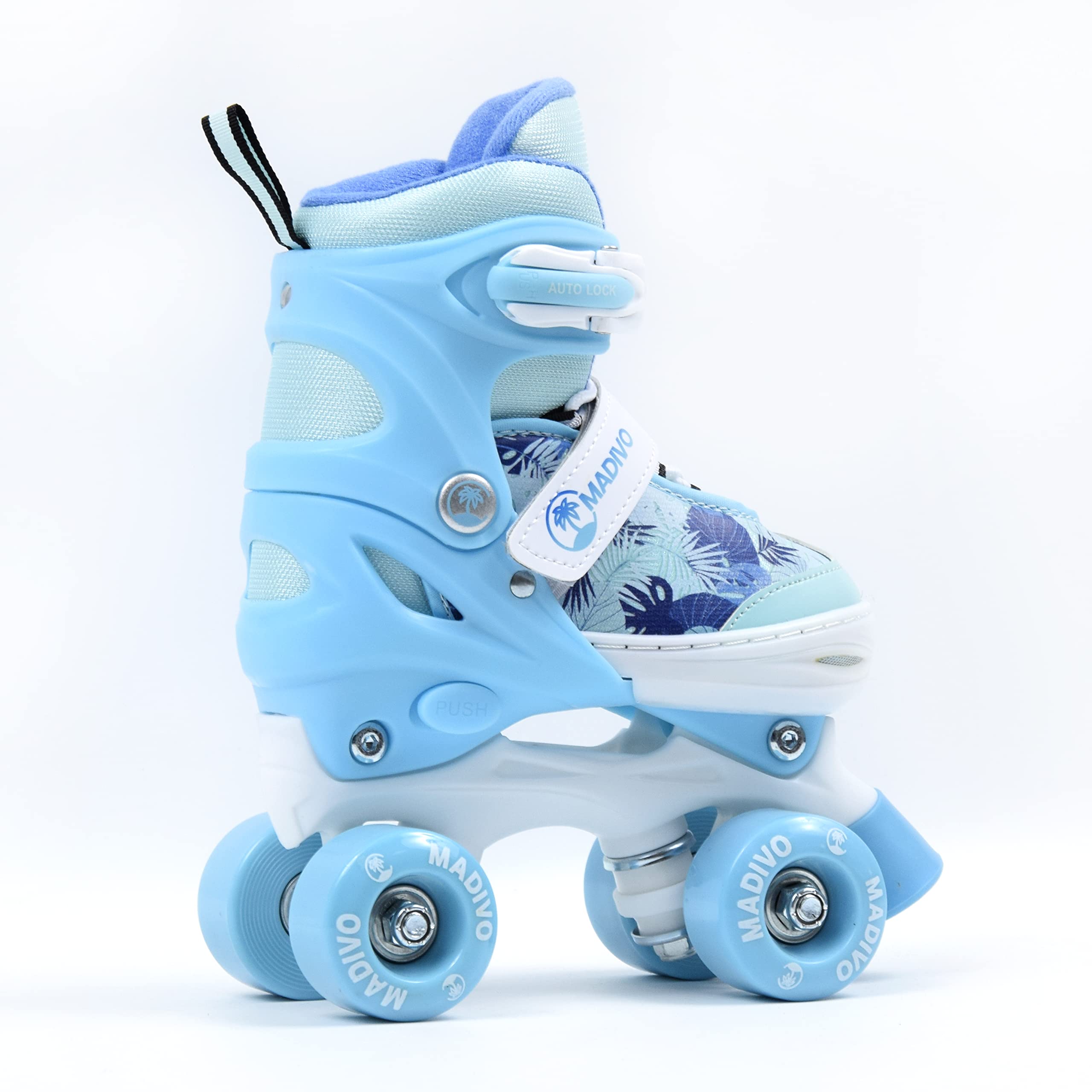 MADIVO Love Kinder Mädchen Rollschuhe VERSTELLBAR | Ideal für Kinder und Jugendliche | Größenverstellbare Roller Skates | Größen: 30-33, 34-37