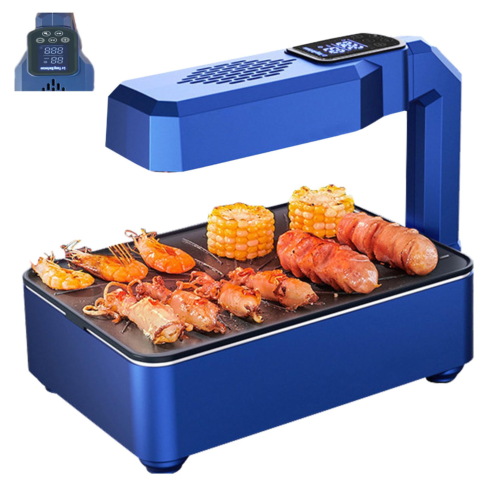Parrilla De Interior Sin Humo,Función De Temporizador,Pantalla Táctil Lcd