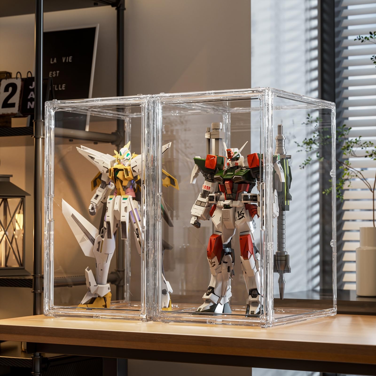 Vitrine Acrylique pour Collection, Boîte de Présentation Transparent à 2 Niveaux pour Figurines Pop, Funko Pop, Mini Figurines, Objets de Collection, DIY (50×37cm) - 2
