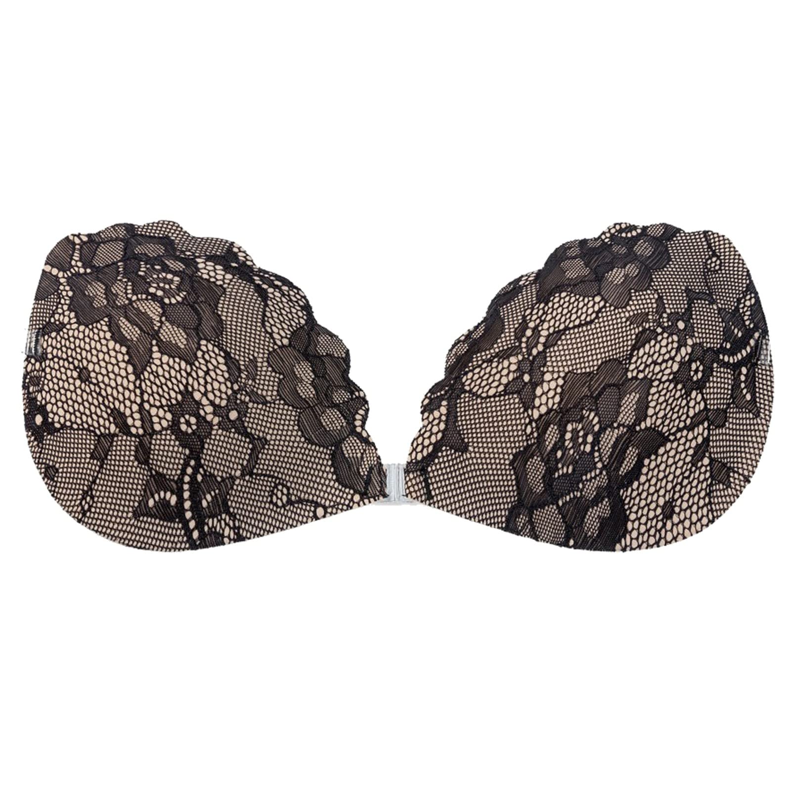 Soutien-gorge sans bretelles pour femme, push-up invisible, auto-adhésif, kaki, B