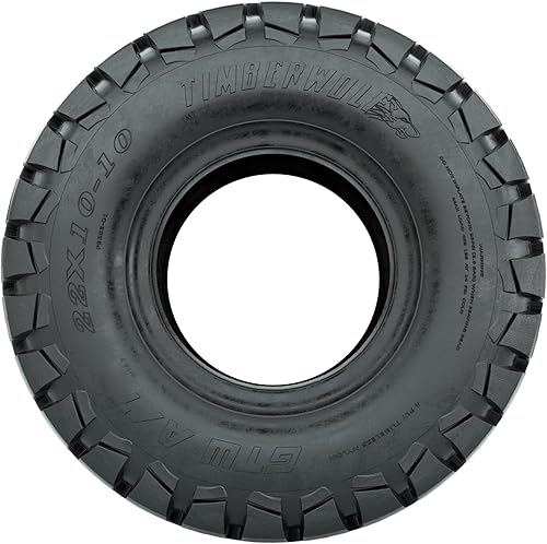 Vista 4 de GTW Timberwolf - Neumático todo terreno para carrito de golf de 4 capas (22 x 10-10) Neumático A/T suave con bajo ruido de carretera