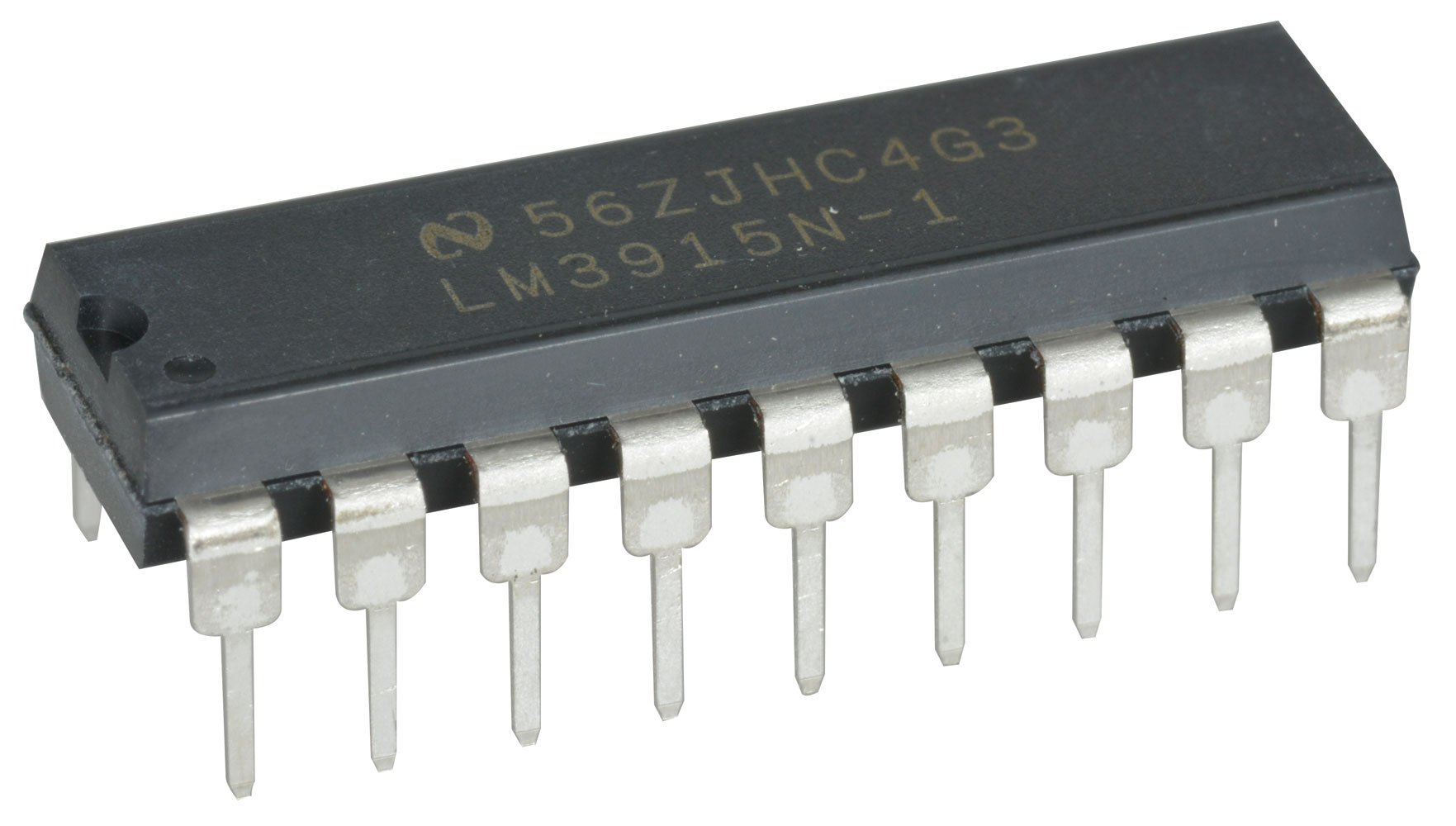 Texas Instruments LM3915N-1 LED Bar, Display Driver, 3dB/Step, 10 Segment (Pack of 2)