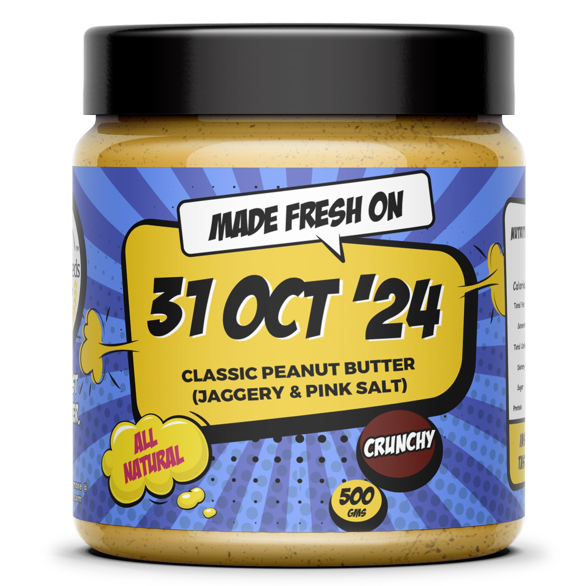 TheFreshNeeds Natural Peanut Butter (Classic Crunchy) | Made Fresh on Order | 1kg | Jaggery & Pink Salt | High Protein | Insanely Tasty & Healthy | 500gm x 2 (B0B8X72KZ1) Amazon Price History, Amazon Price Tracker