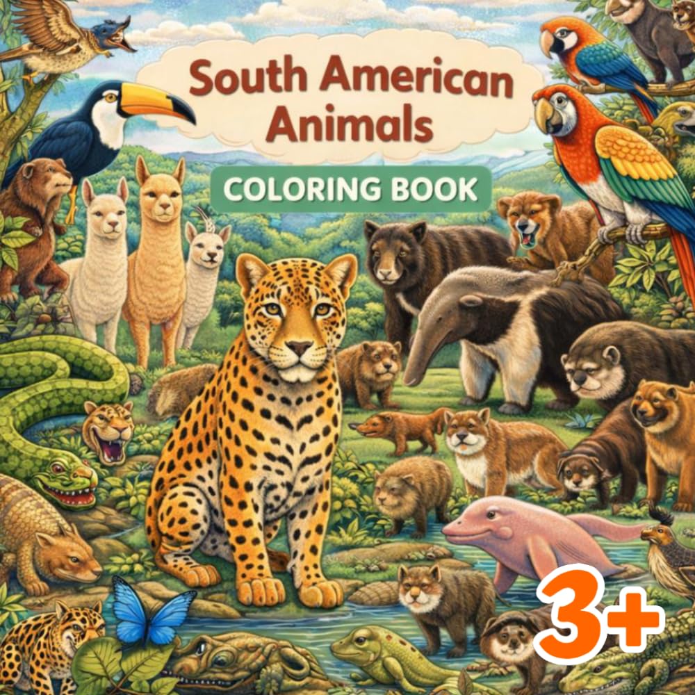 Coloring Book - South American Animals: Travel Edition (Coloring Books - Animals from 7 Continents)