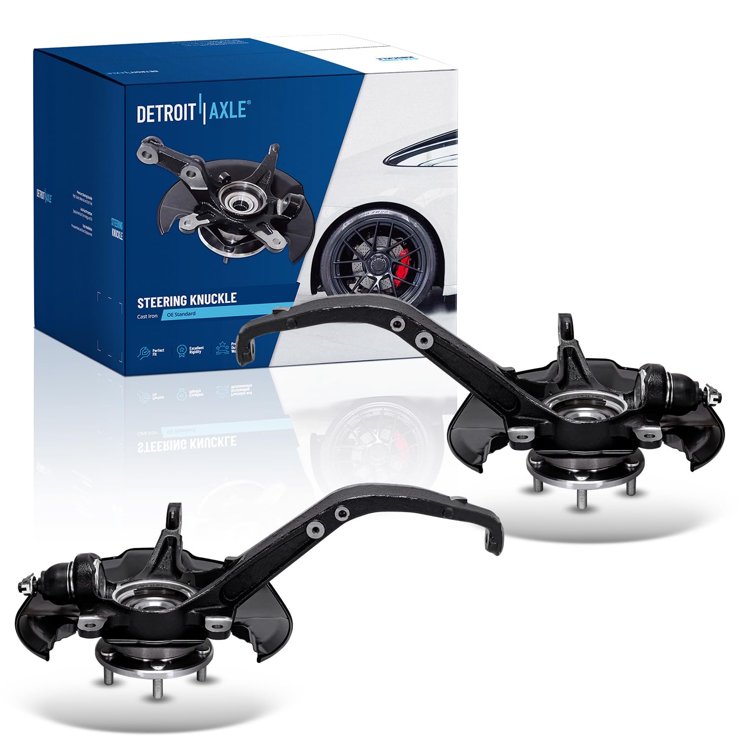 Detroit Axle Front Steering Knuckles & Wheel Bearing Hubs