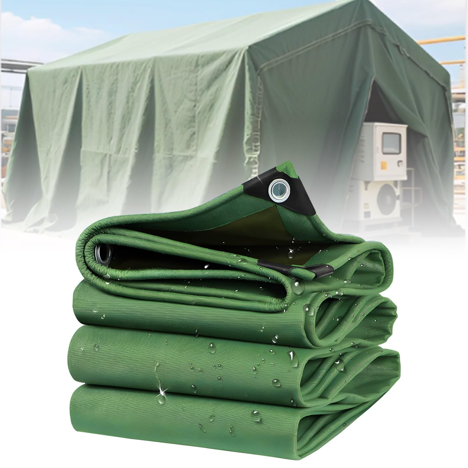 Heavy-duty Waterproof Tarpaulin, Outdoor Canvas Rain Cover, Provides Protection From Sun And Rain,ideal For Cars, Roofs, Boats, Camping, Awnings,firewood Piles(4x5m/13.1x16.4ft)