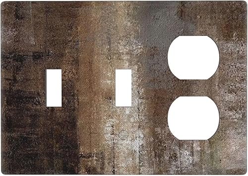 Miniatura 220 de Cubierta de Interruptor de Luz de Palanca de 1 Gang con Estampado de Bosque de Pinos Rústico Campestre, Cabaña Lodge Granero Bosque Forestal de