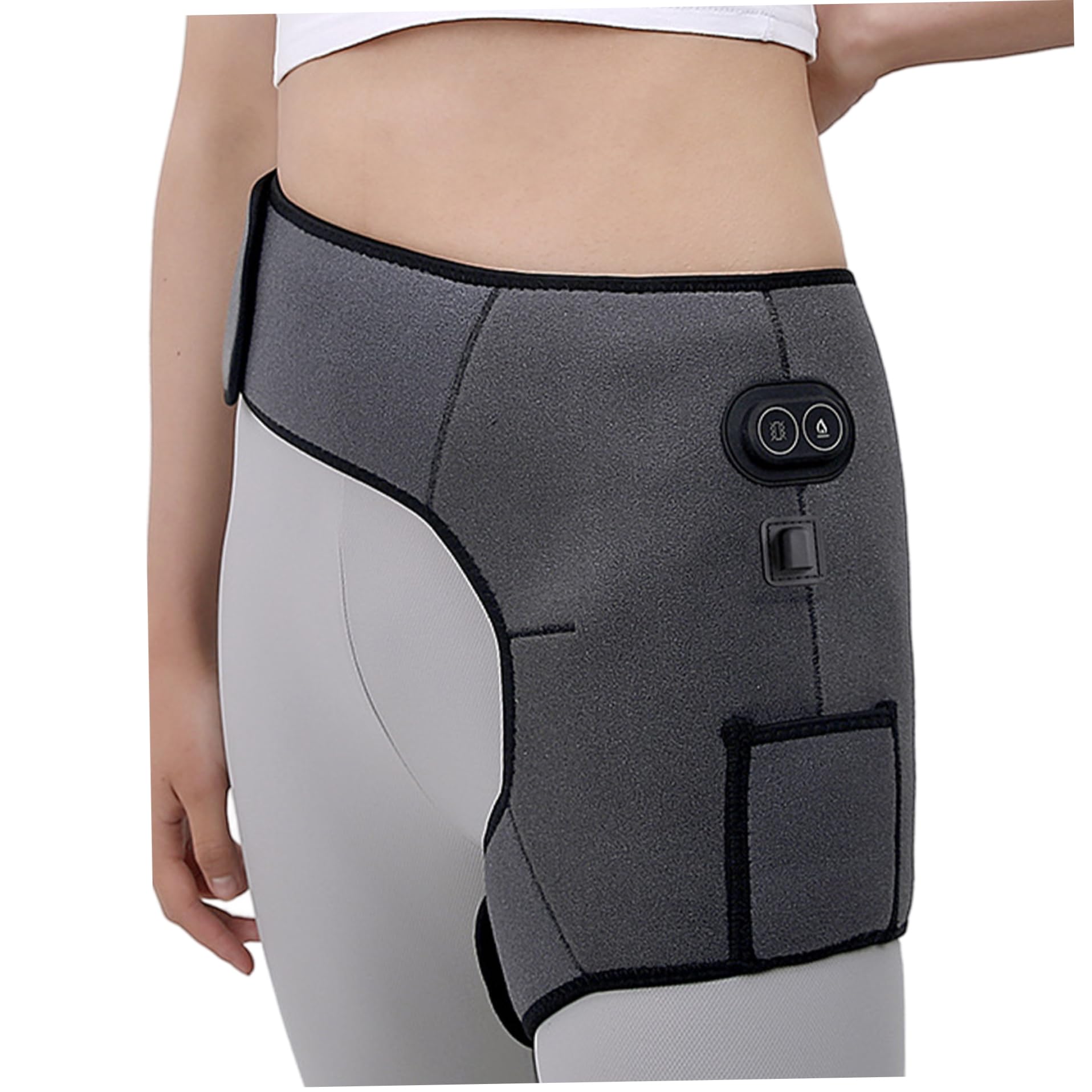 Masseur de hanche avec chauffage et massage Coussin chauffant réglable pour hanches Soulagement de la douleur apaisante pour masseur articulaire et musculaire, coussin, pour, avec chaleur, P