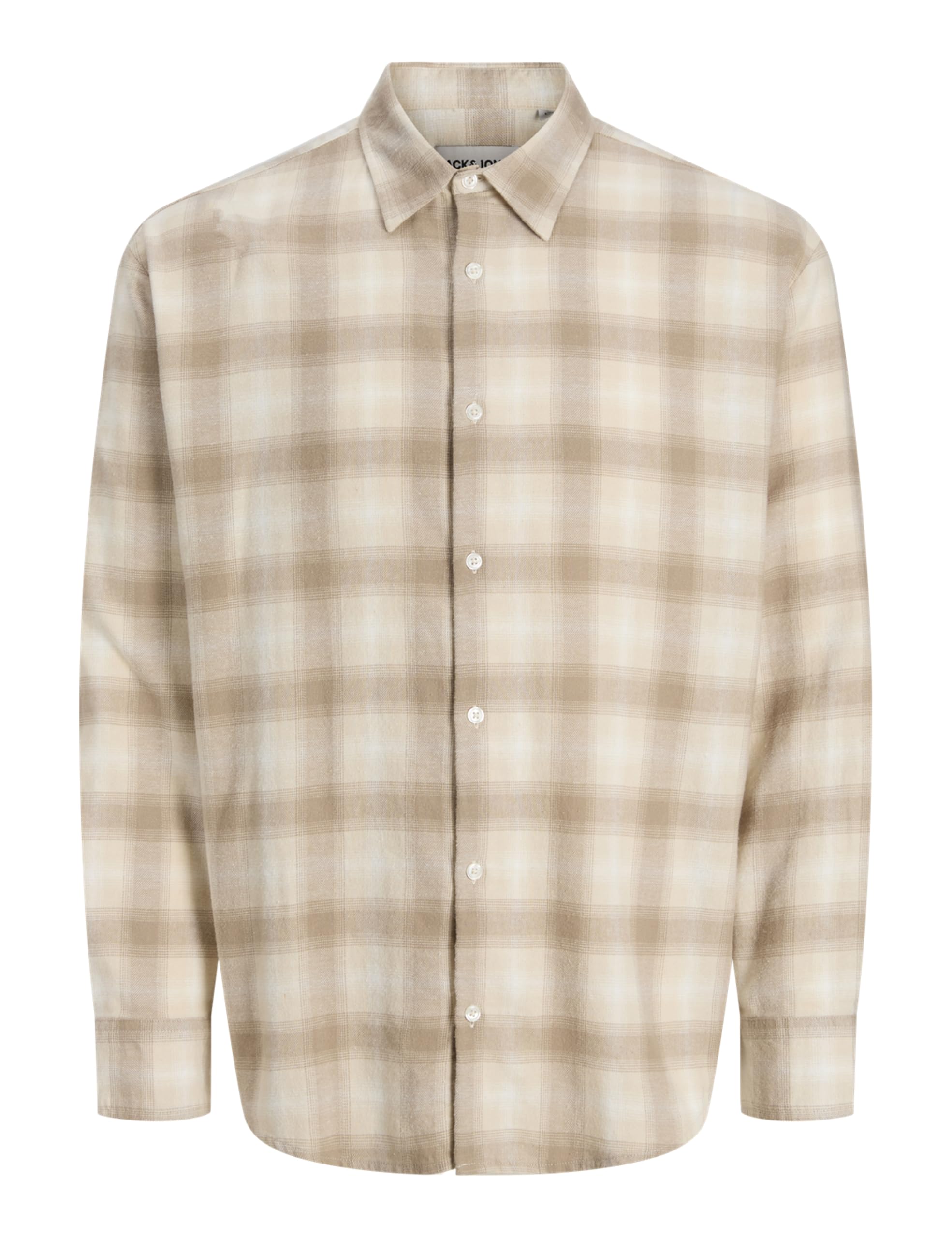 JACK & JONES Jcocover Checked Flannel Shirt LS, Moonbeam, L