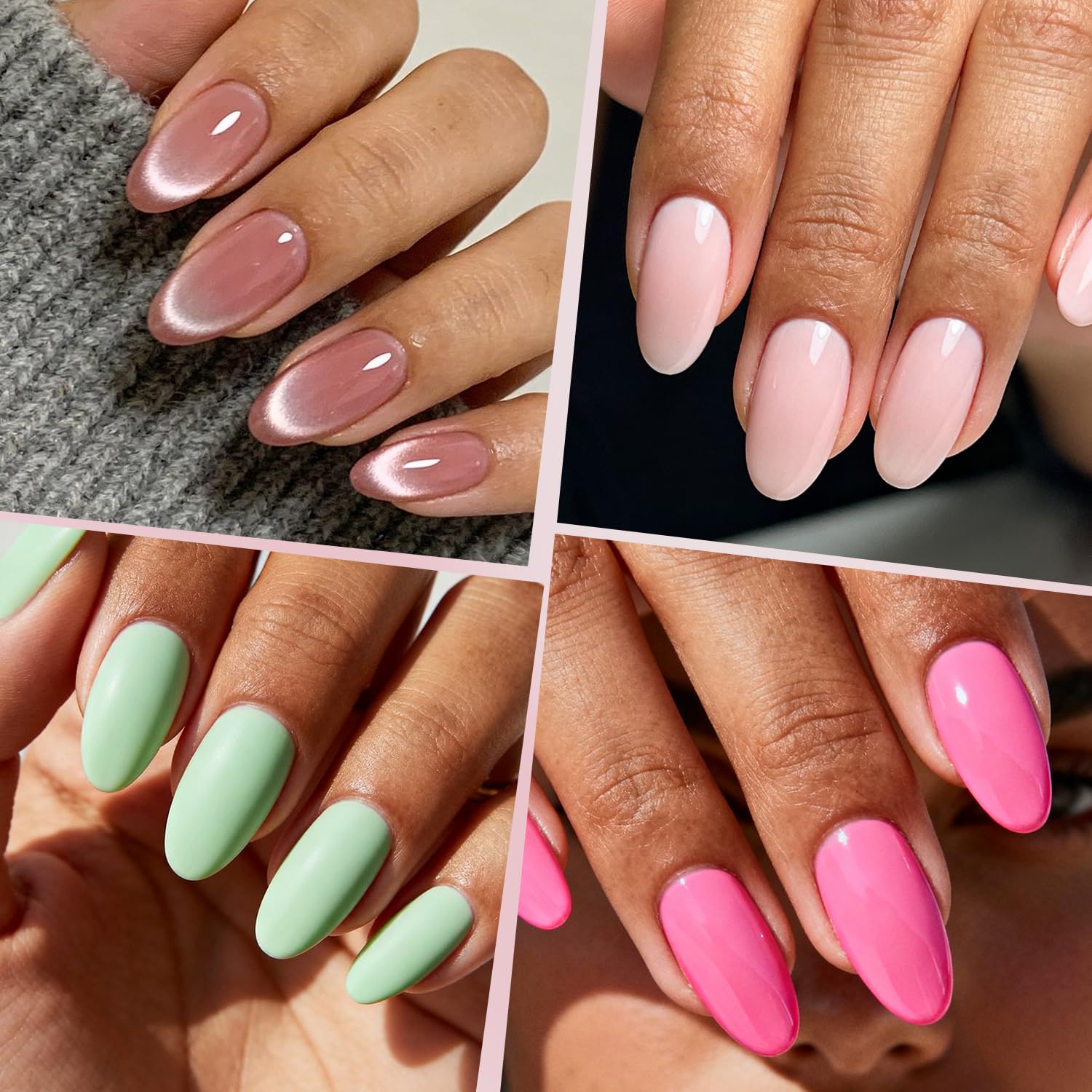 Amazon.com: Ranrose 600pcs Short Nail Tips- Oval Half Cover False
