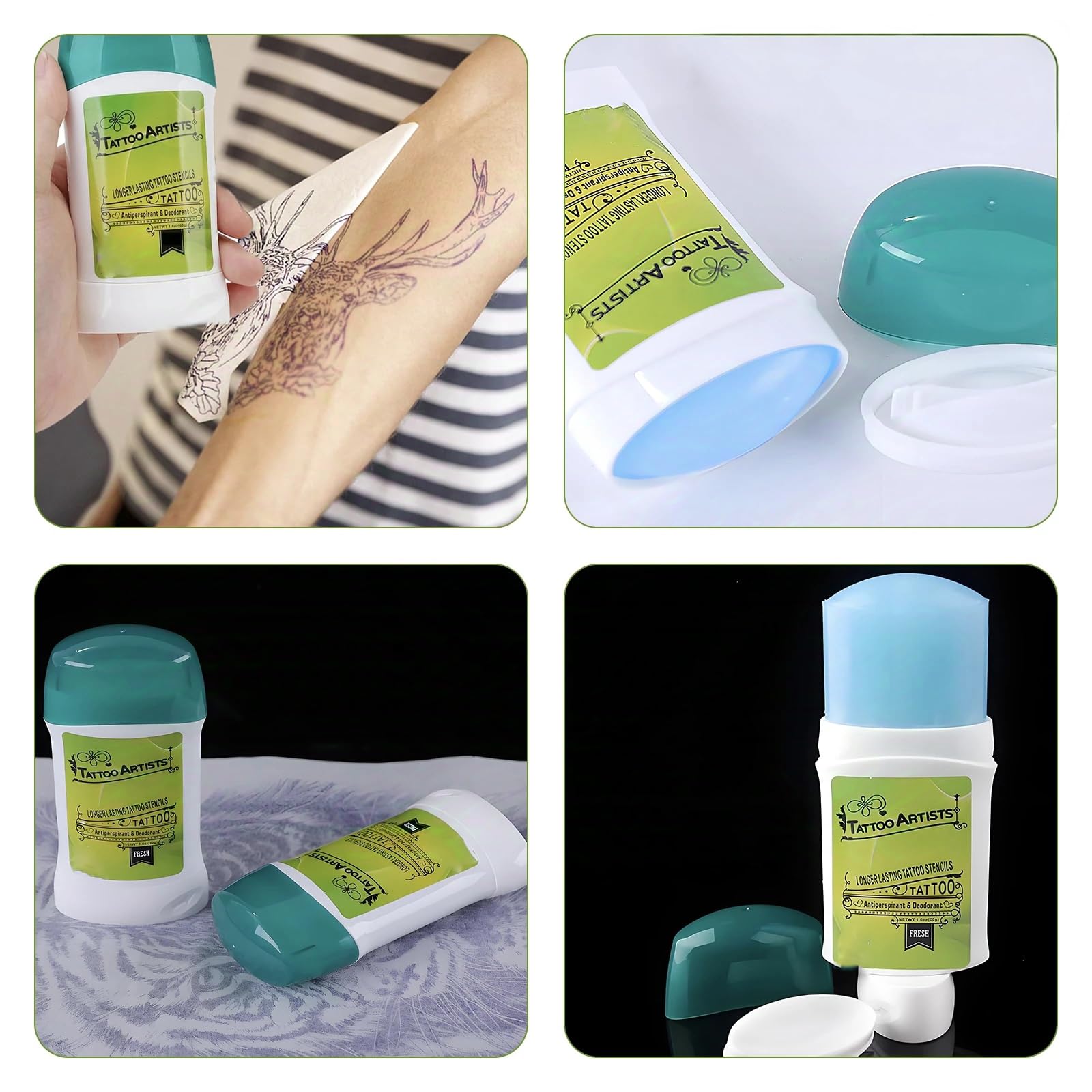 Tattoo Transfer Gel Stencil Gel - TONBAO Crema Gel per Trasferimento Tatuaggi Doppio Pack 2 x 51g per Professionista Formula Veloce Asciugatura Linee Chiare