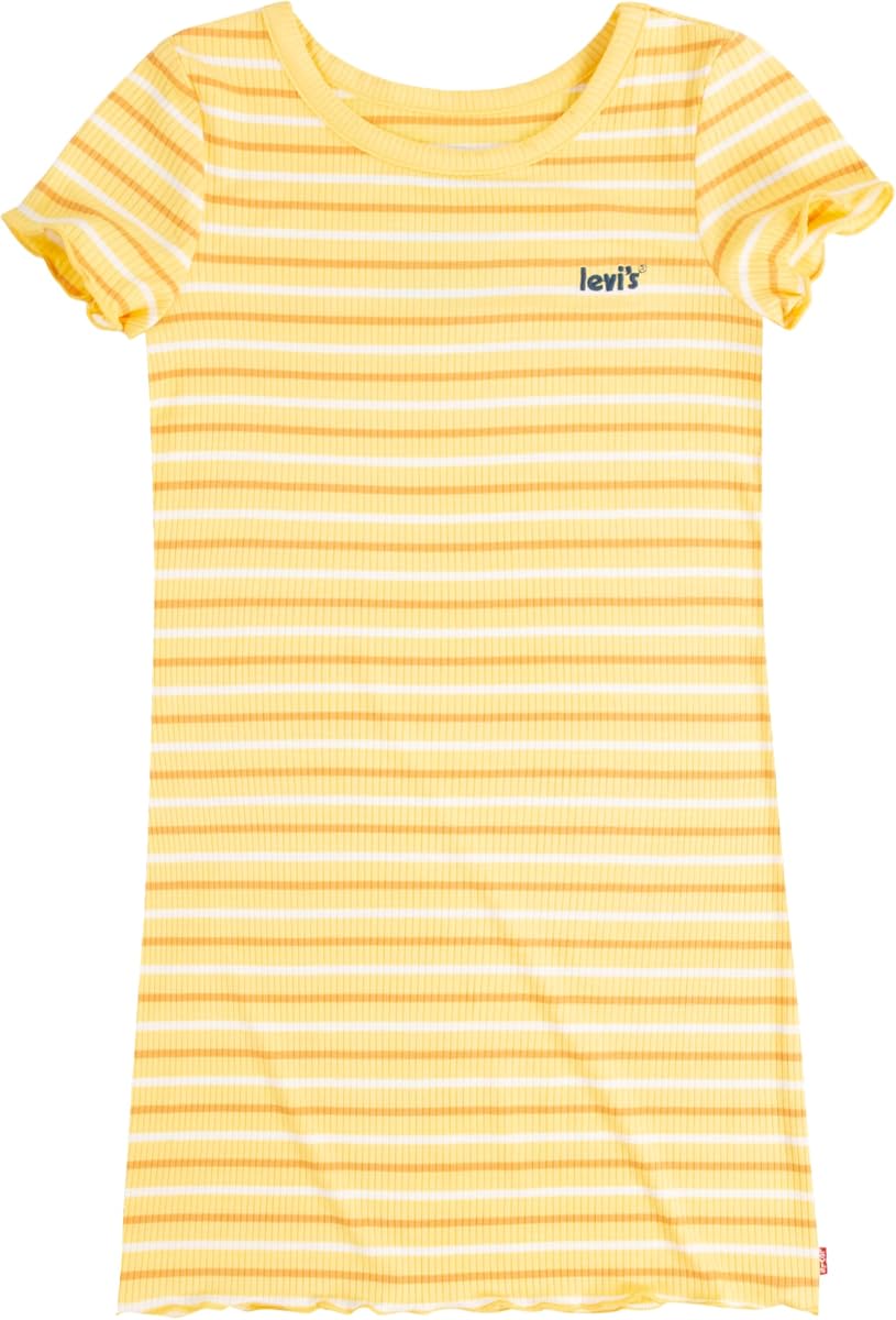 Vestido de punto de canalé para niña