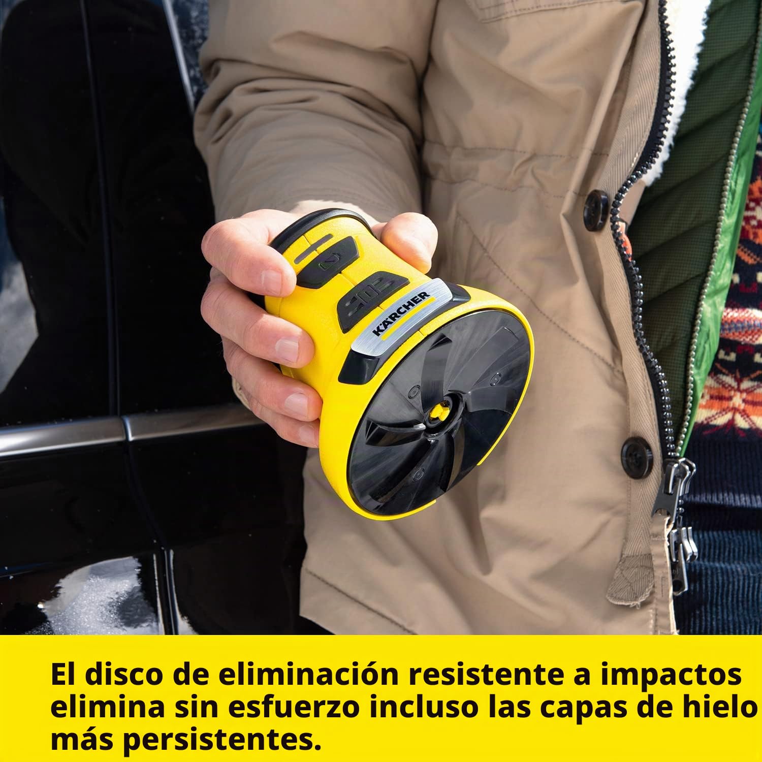 Kärcher EDI 4 Limited Edition - Rasqueta de hielo eléctrica para ventanas de coche (con kit de limpieza de parabrisas)