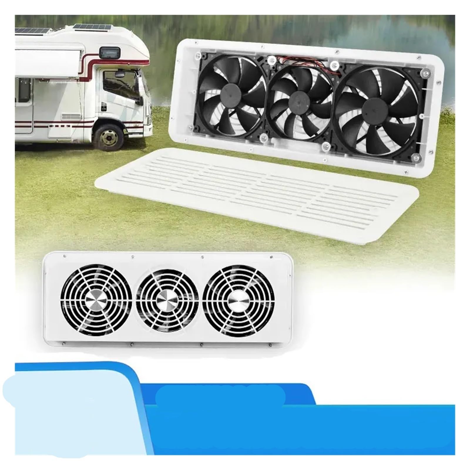12V RV Belüftung Lüfter Caravan Vent und Fan Weiß Lufteinlass Outlet Auspuff Fans, Witterungsbeständig