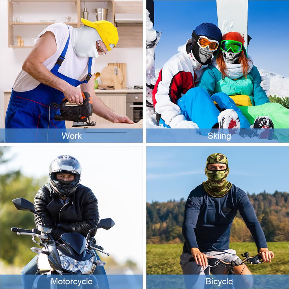DiULi Kominiarka Balaclava Lato Ochrona UV Antypocenie Oddychająca Pyłoszczelna Szybkoschnąca do Motocykli Bieganie Kolarstwo Piesze Wycieczki Mężczyźni i Kobiety Elastyczny Rozmiar Uniwersalny