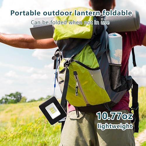 Miniatura 6 de Luz LED recargable de área de 2400 mAh, 2000 lúmenes, 4 modos de luz, IPX4, impermeable, compacta, ligera, portátil, de mano, para emergencia,