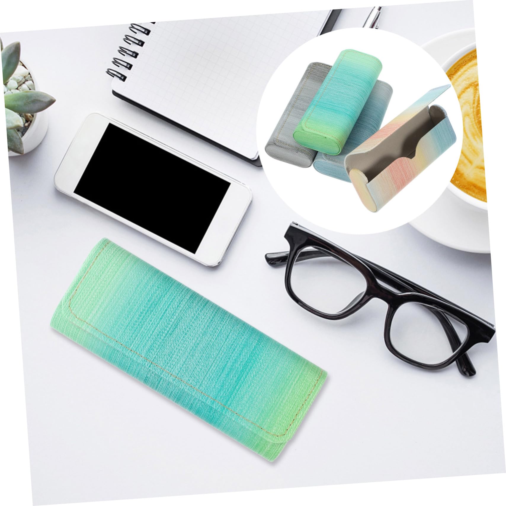 12piezas Estuche De Gafas Portátil De Pu Organizador De Gafas y Ópticas Protección Contra Arañazos y Daños Para