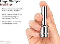 Vista 2 de TEKTON Juego de llaves de vaso de 12 puntos de 1/2 pulgada de profundidad con riel, 11 piezas (3/8-1 pulgadas) SHD92107