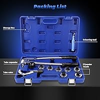 Vista 5 de Yaheeda Juego de expansores de tubos, kit de herramientas de expansión de tubo de cobre con cortador de tubos, herramienta de desbarbado, 7