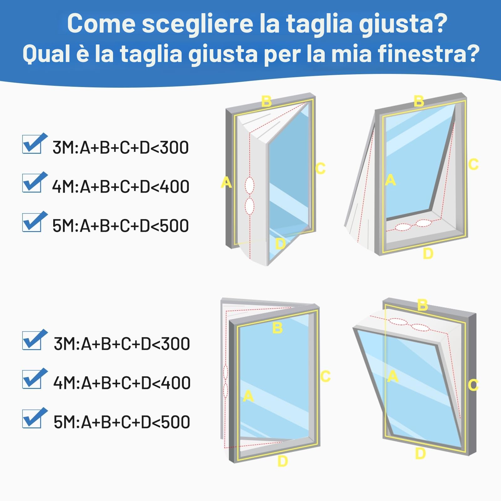 Guarnizione per finestra per climatizzatori mobili, 300 cm, passacavo per aria condizionata, tubo di scarico, finestra a battente, climatizzatori mobili, aria condizionata, asciugatrice