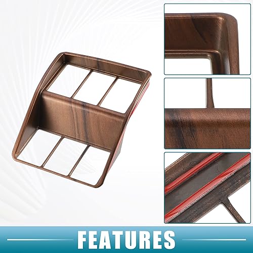 Miniatura 3 de Cubierta del botón del interruptor de los faros del automóvil, accesorios interiores para Honda CRV 2017-2022, patrón de textura de madera de