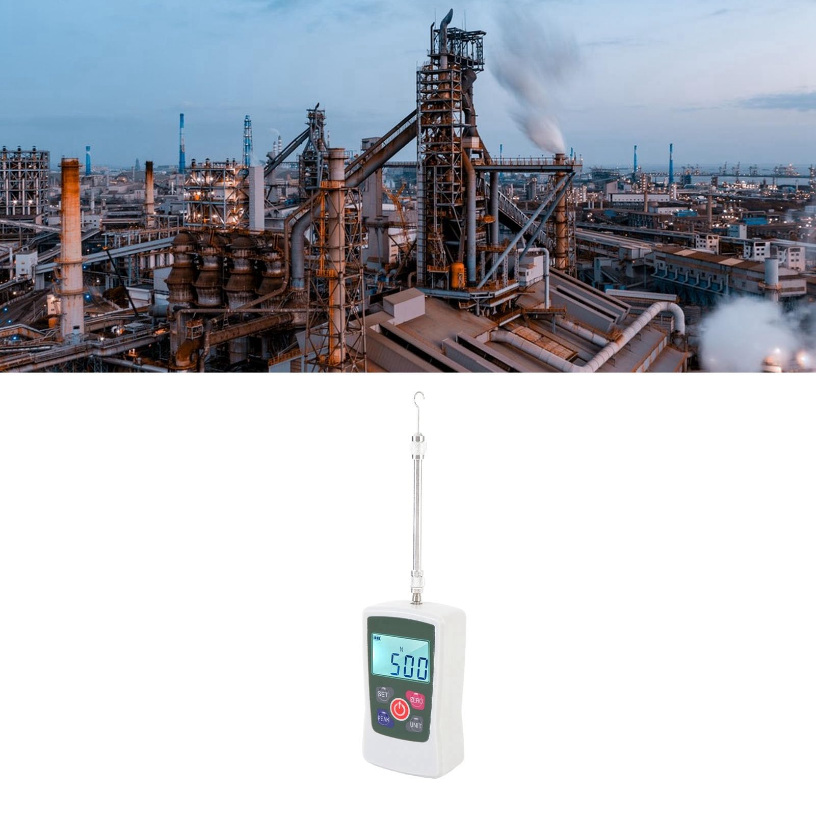 Misuratore di Digitale - Tester Push-pull Portatile con Display Retroilluminato, 3 modalità di Misurazione, Spegnimento Automatico per Test Accurati di Spinta e Pressione in Laboratori,