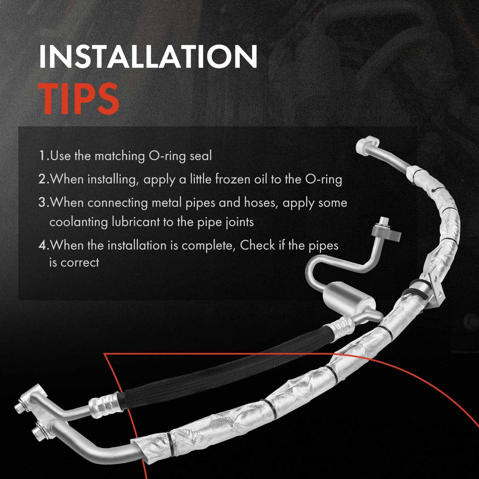 High Side A/C AC Discharge Hose For Ford Fusion & Lincoln MKZ - View #2