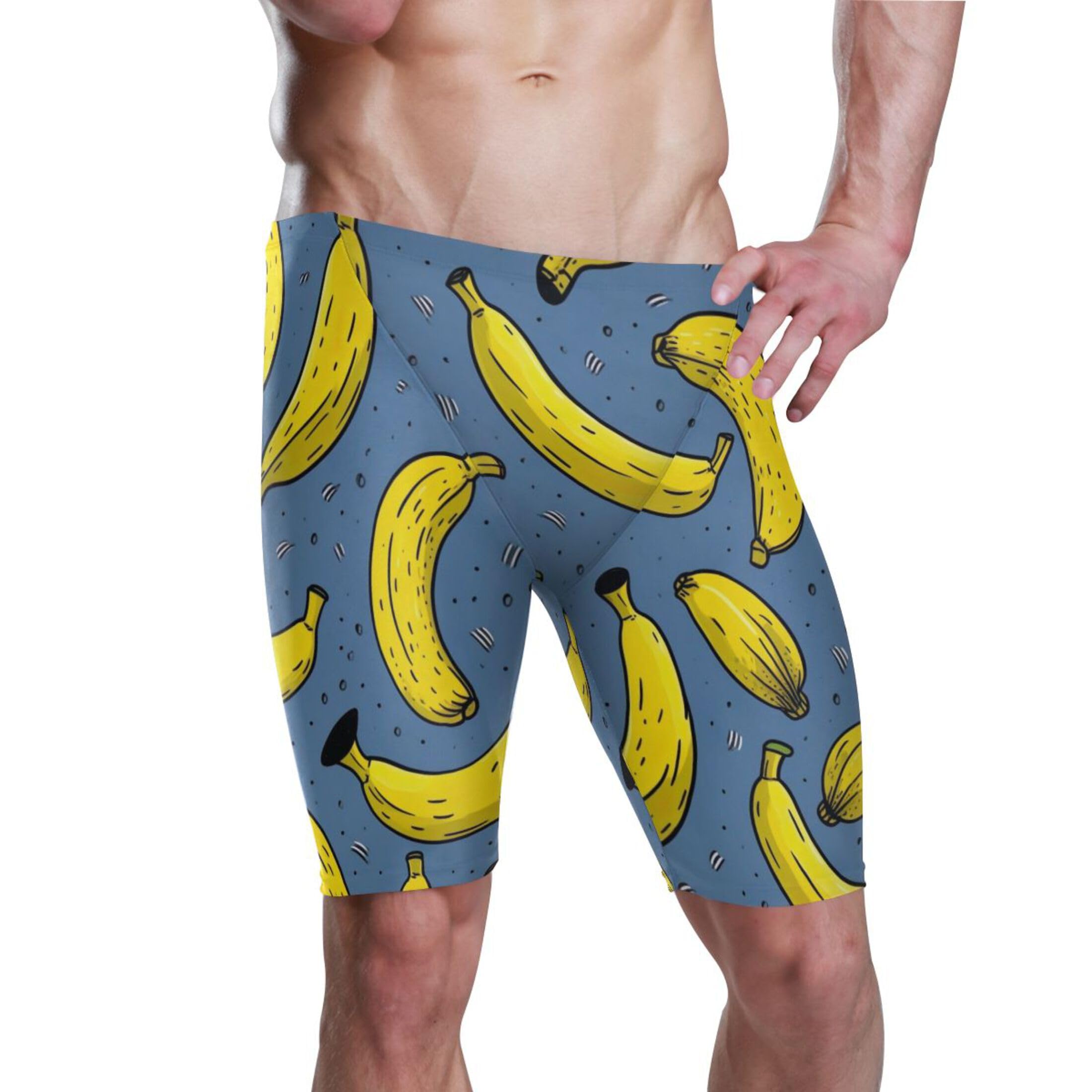 UMIRIKO Banana Fruit Swim Jammers Swimsuit for Men XXL B0402116