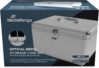 MEDIARANGE BOX75 CD/DVD Suitcase Holds 200 Silver