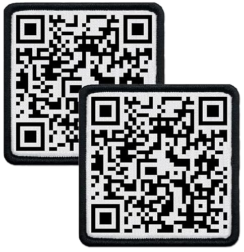 Laughing Lizards Rickroll QR Code Patch | | QR Code Plays Rick Astley's Never Gonna Give You Up, Includes (2) Funny Morale Hook & Loop Military Patches, Tactical Patches for Hats, Bags & Equipment - Rickroll QR