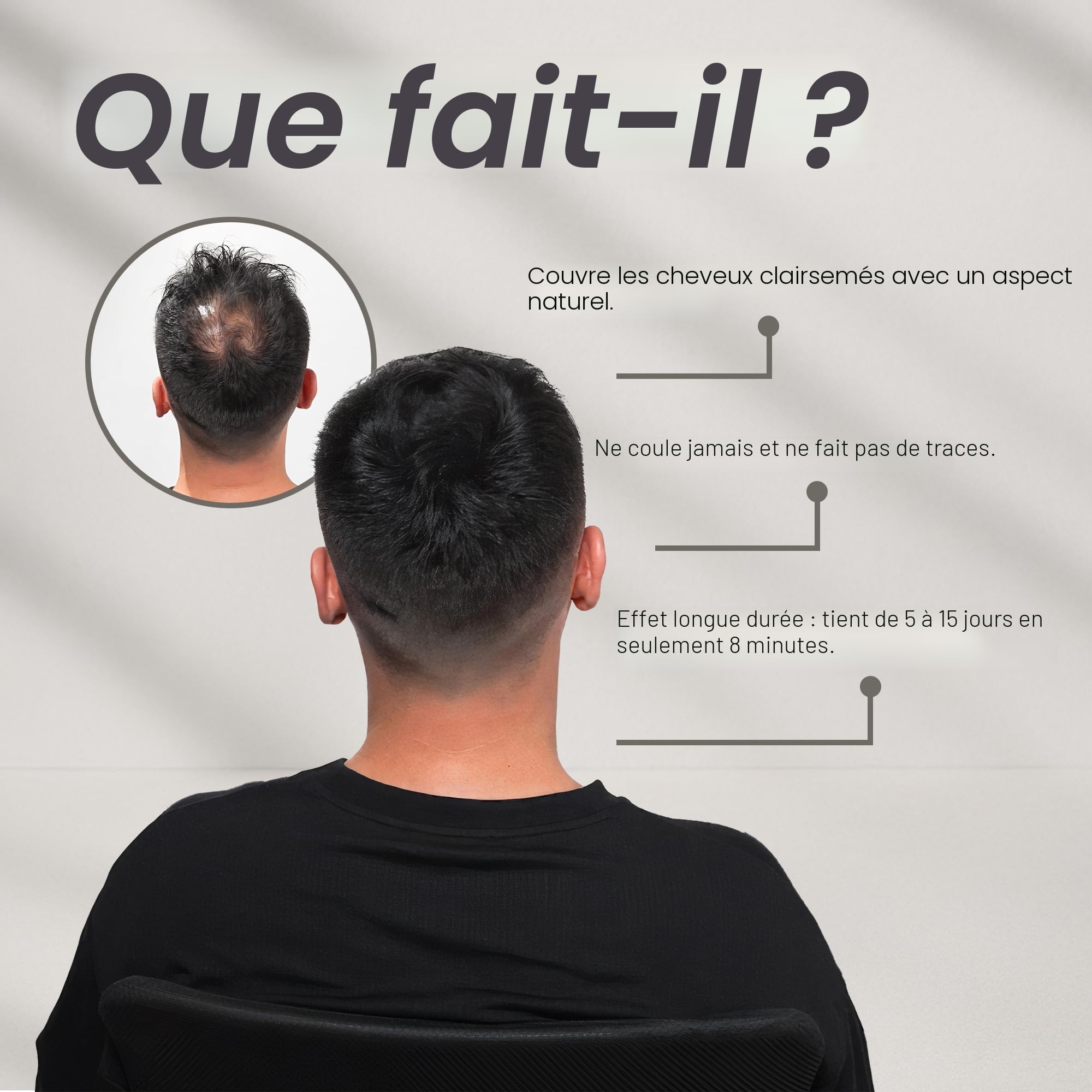 Batci Hair Concealer 50 ml Correcteur Calvitie Cheveux Clairsemés Crème Camouflage Capillaire Densifiante
