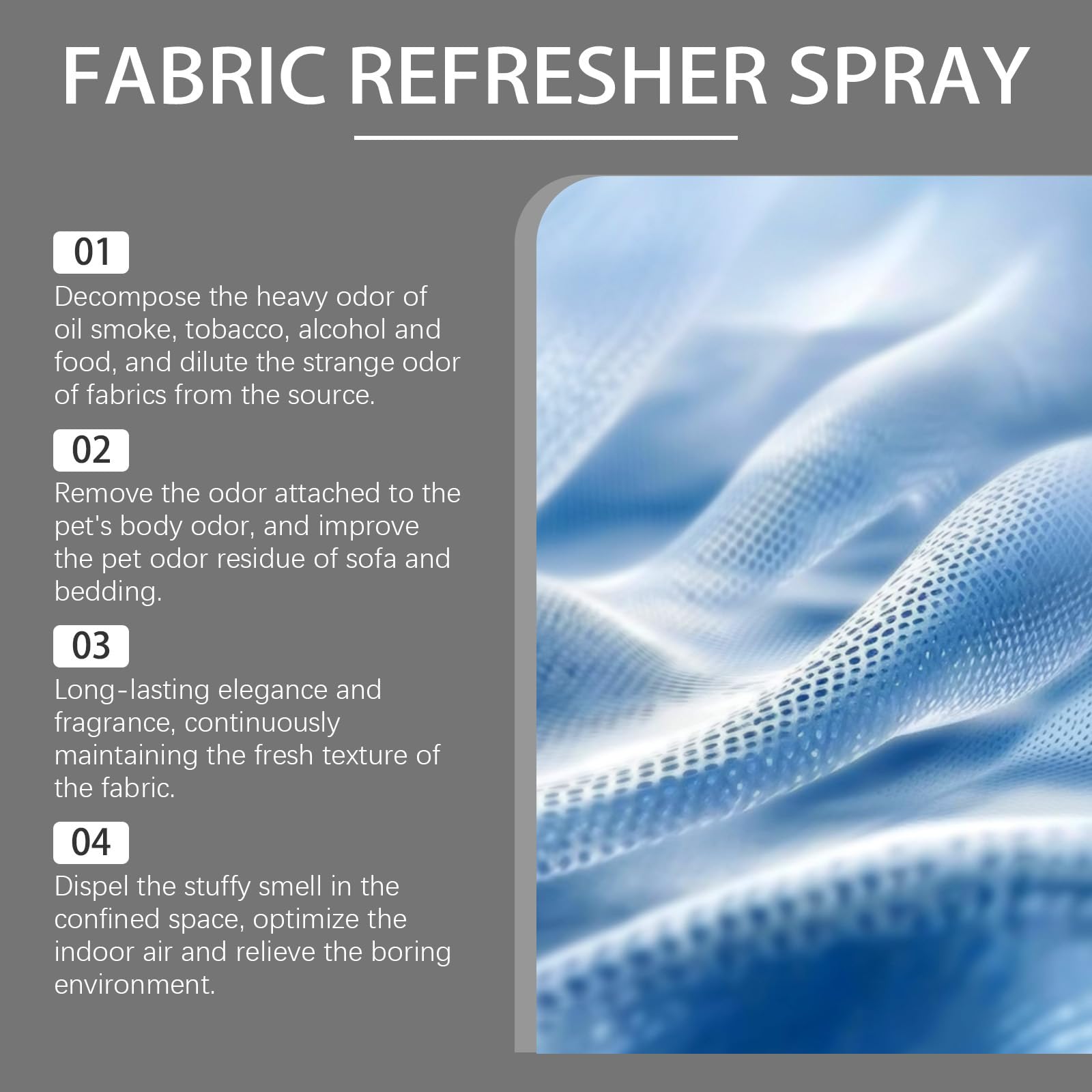 Textilerfrischer-Spray, Geruchsneutralisierer für Textilien und Räume (3 Stück)