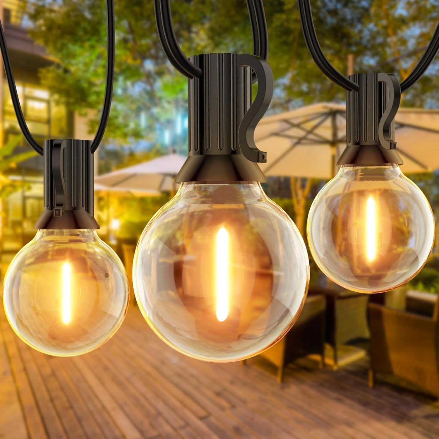 Amazon.co.jp: GLUROO LEDストリングライト 防雨型 9M