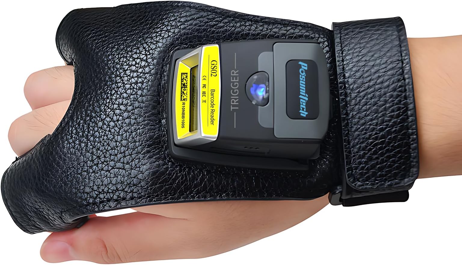 Glove Barcode Scanner 2D GS02 Wearable Zebra SE4107 Reader IP65 Touch Scanning NFC Support Multi-Language for Warehouse, Management System,