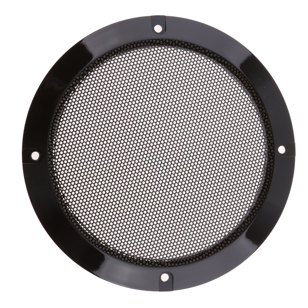 6.5 Inch Speaker Grills Cover Case with 4 Pcs Screws for Speaker Mounting Home Audio DIY - 184mm Outer Diameter Black