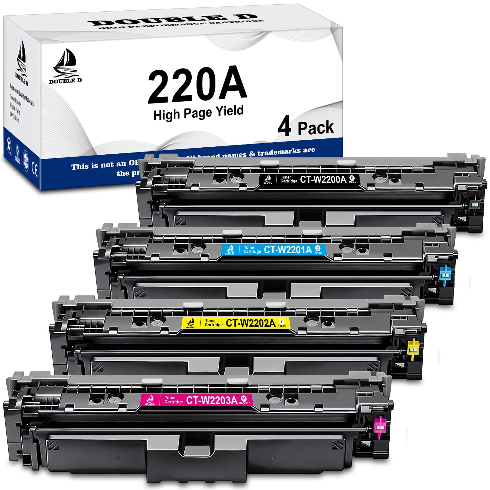 DOUBLE D 220A Toner per HP 220A 220X per HP Color LaserJet Pro MFP 4302dw
