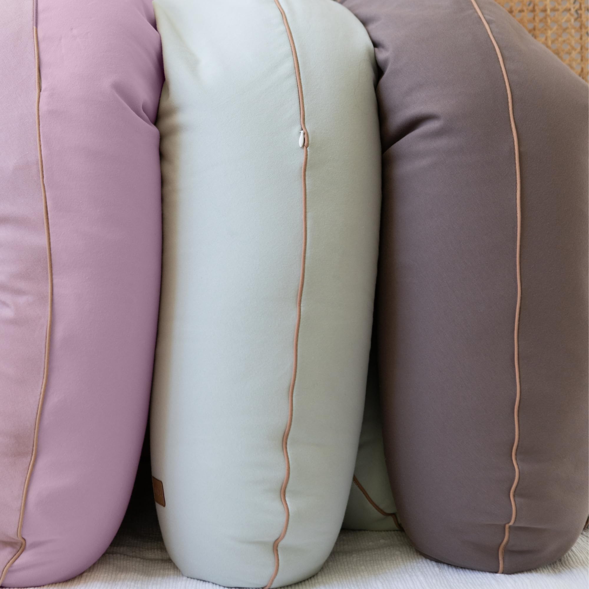 BEABA Coussin de Grossesse & Allaitement XXL 180 cm, Coussin Multifonctions Maternité, Soutien Corps Entier, Microbilles Silencieuses, Déhoussable & Lavable, OEKOTEX, French Terry, Pistache