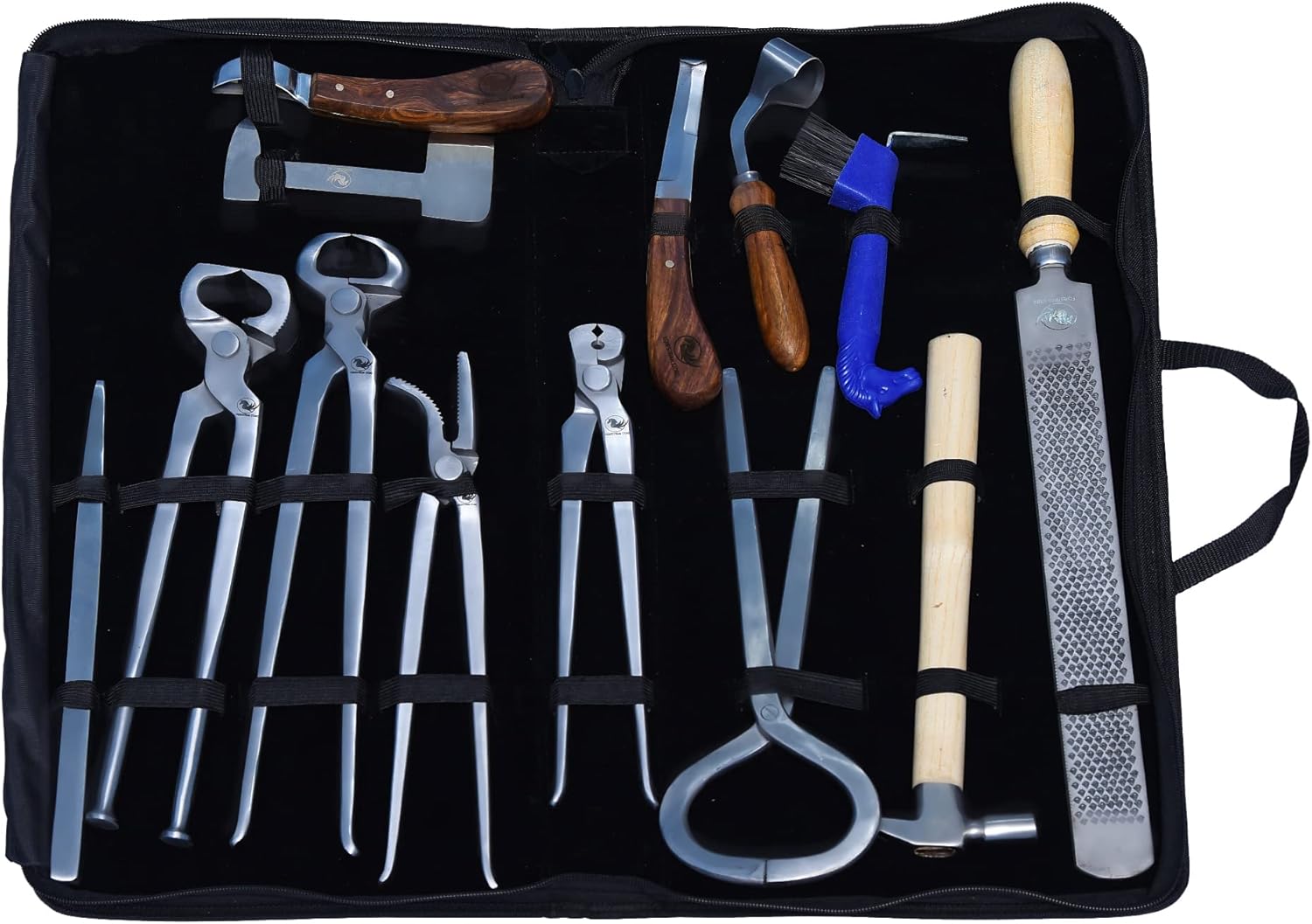 Horses Hoof Blacksmith Tool Kit, 13 Piece Professional Horse Hoof