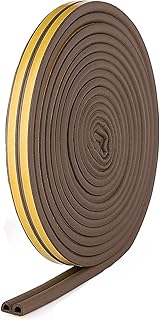 Weather Stripping Door Seal Strip - Door Weather Stripping Door Seal Strip D Type for Doors and Windows, Exterior Door Weather Stripping Soundproofing (Brown)