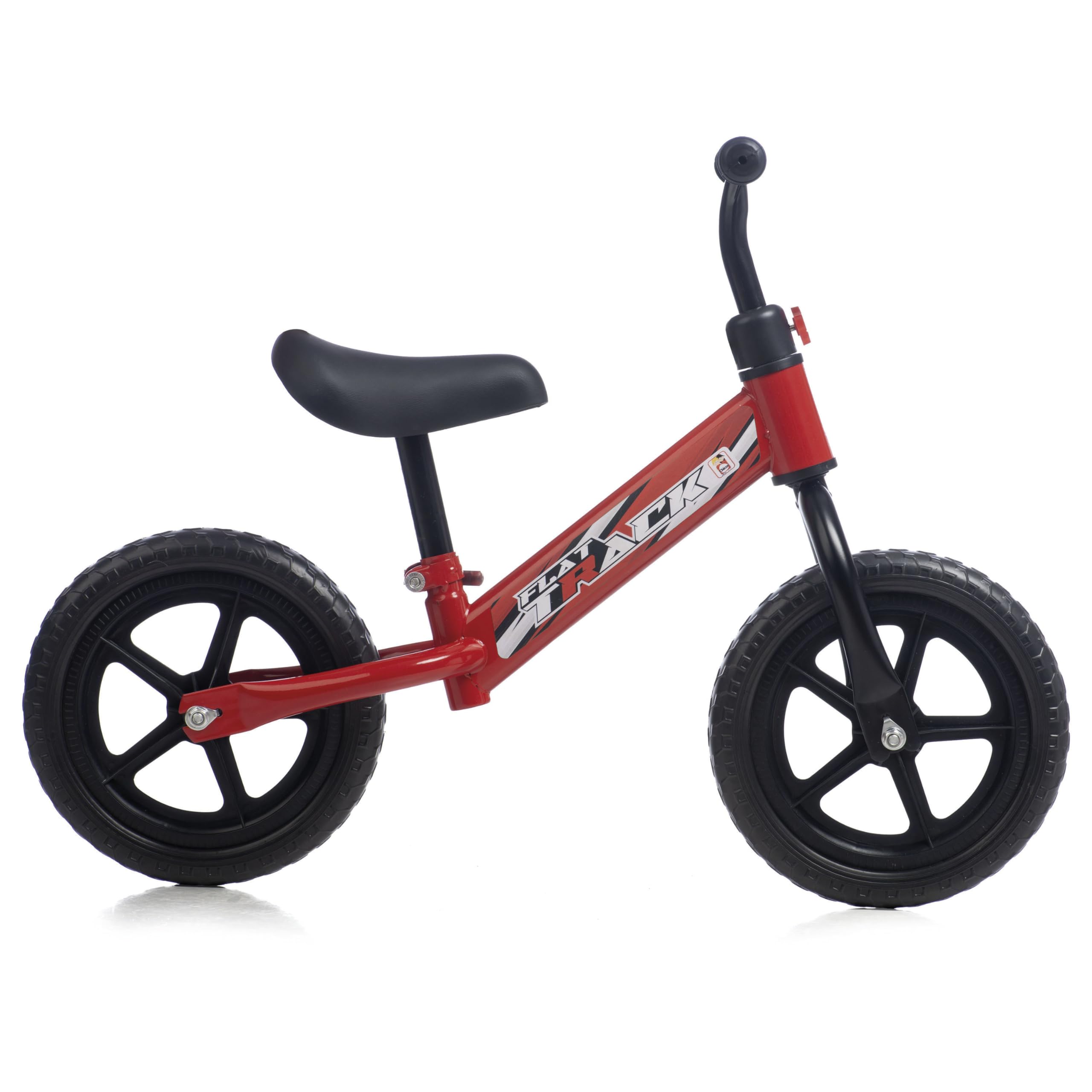 Chicos - Flat Track Balance Bike | Bicicleta de Equilibrio sin Pedales Ultraligera | Anti-pinchazos, Sillín Acolchado, Manillar y Sillín Ajustables | Niños 1 2 3 4 años | Roja (37004)