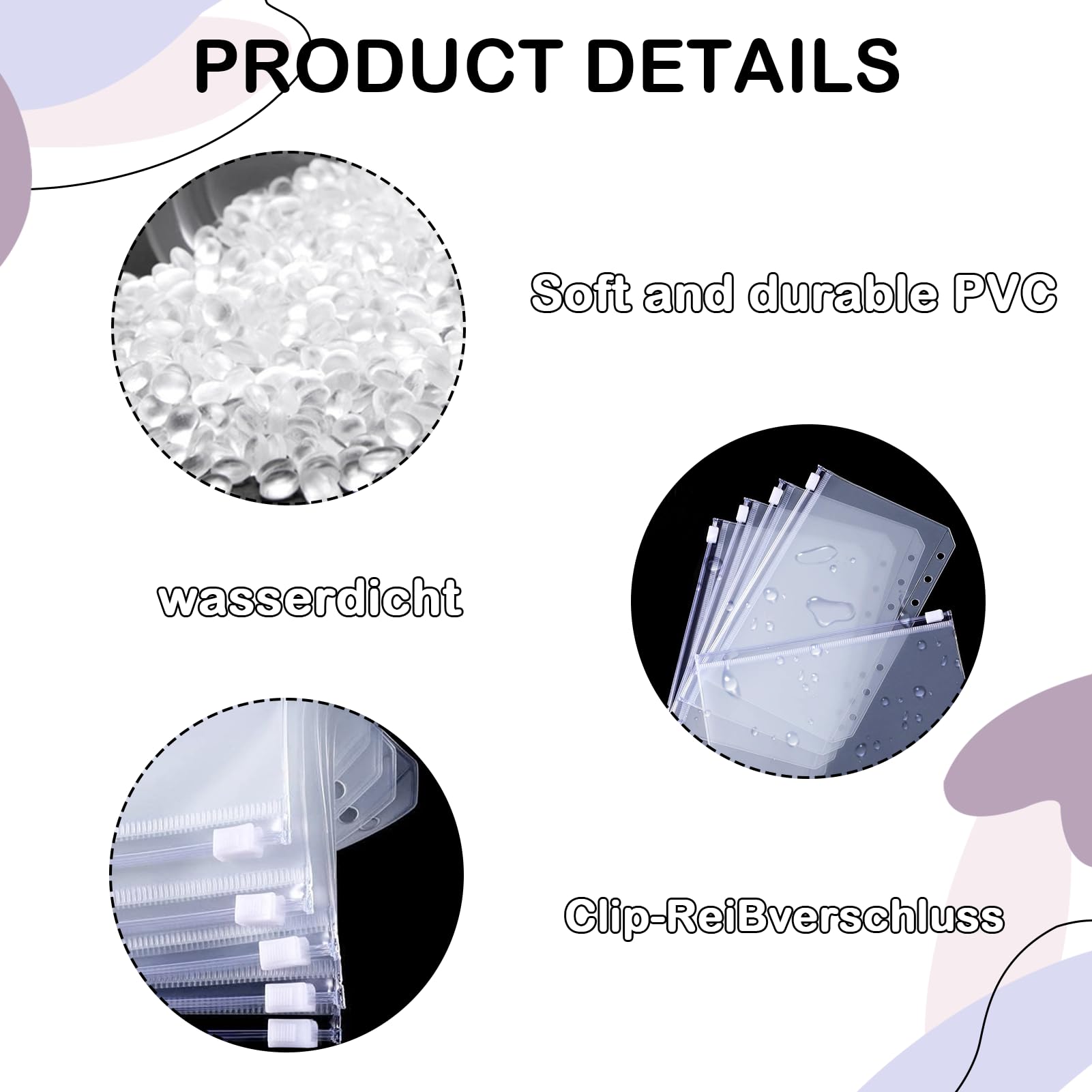 30 Buste A6 Con Cerniera - Raccoglitori Impermeabili Con 6 Fori Per Documenti - Foto 7