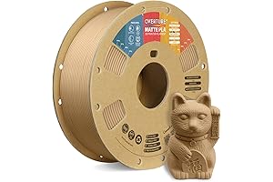 OVERTURE PLA Matte 3D Printer Filament 1.75mm, Matte Light Brown