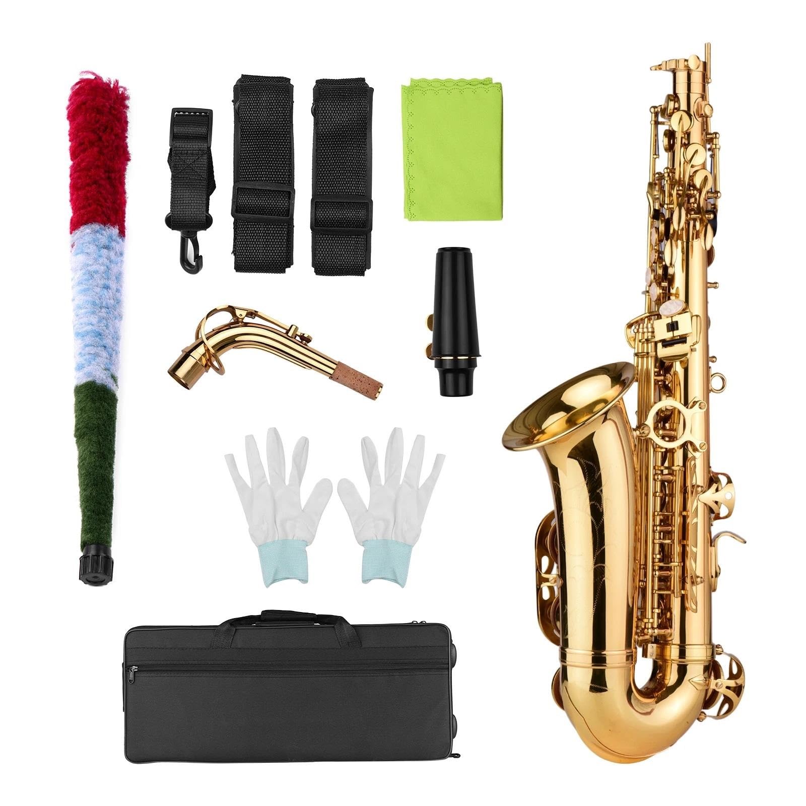 Saksofon Altowy Eb Saksofon Altowy Z Mosiądzu Lakierowany Instrument Dęty Z Futerałem Do Przenoszenia Rękawiczki Paski Szczotka Do Tkanin profesjonalny Saksofon