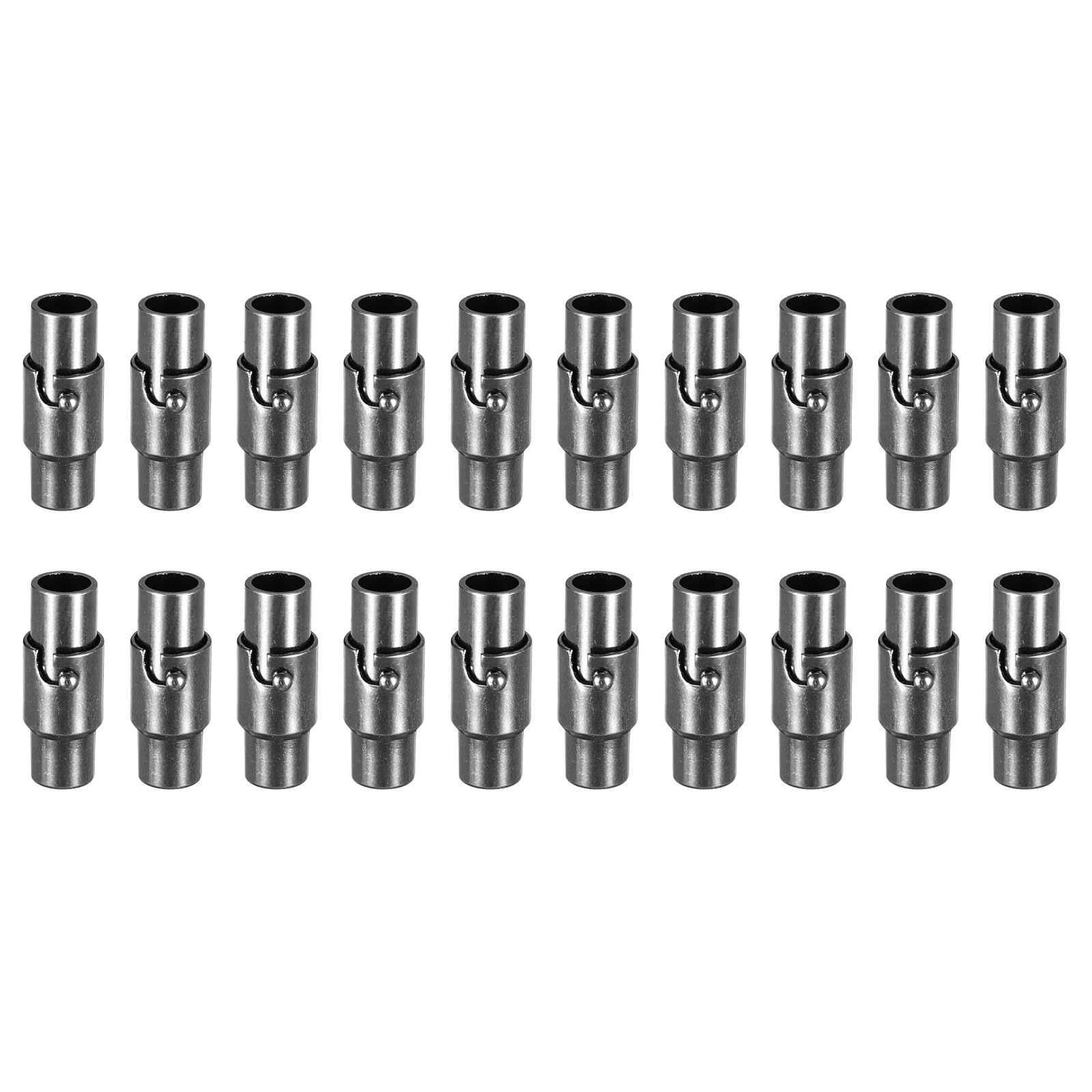 uxcell Leather Cord End Clasp, 20Pcs 4mm Hole Leather Clasps