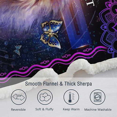 Miniatura 4 de BEDMUST Manta de Jesucristo, religiosa, religiosa, suave para todas las estaciones, cálida y ligera de león, manta de sherpa para cama, sofá o sofá