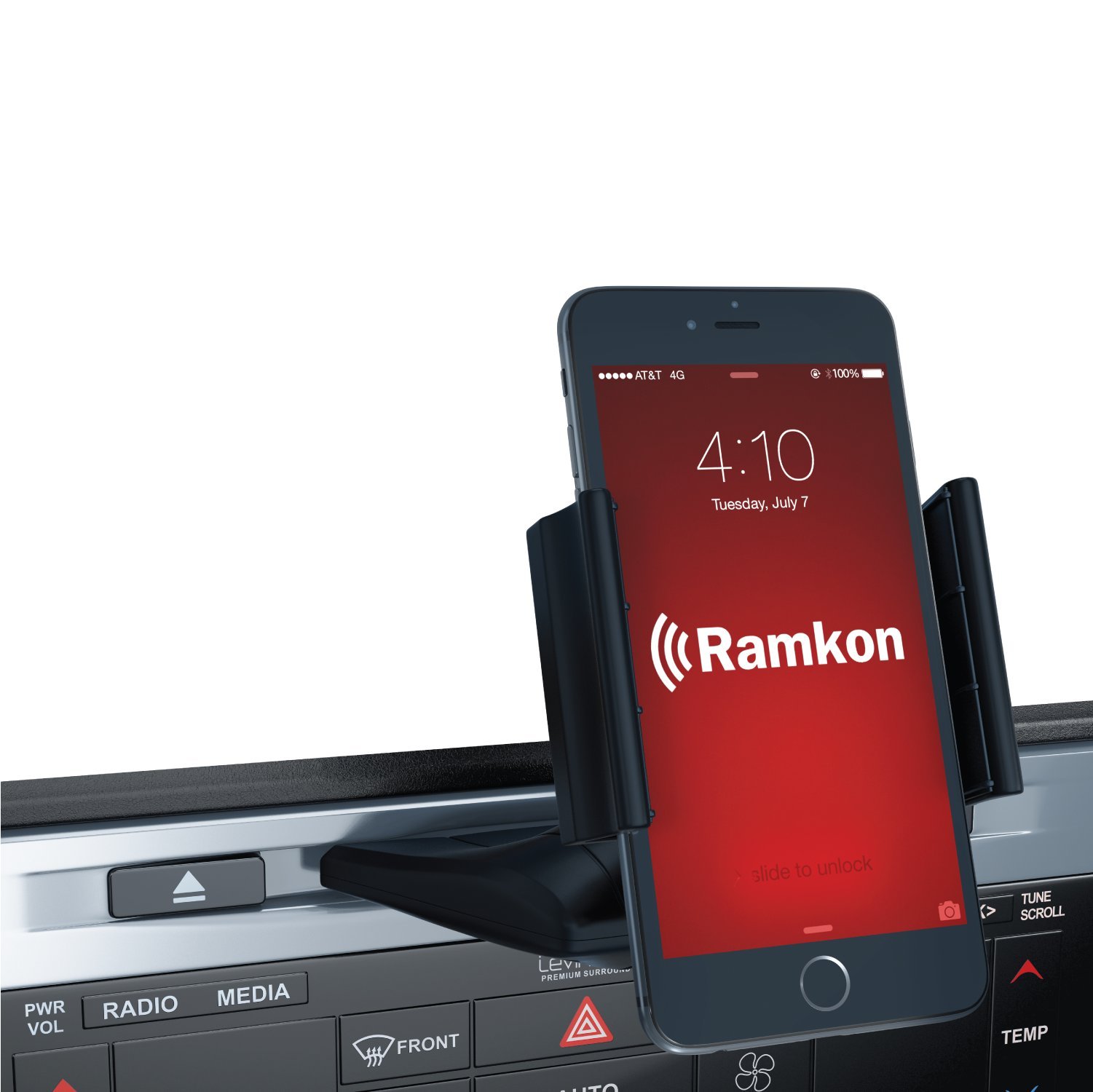 Car Mount, Ramkon CD Slot Grip Mount Holder for the Galaxy S6/S6 Edge, LG G4, Asus ZenFone 2, Apple iPhone 6 6 Plus, iPhone 5S 5C 5 4S, Samsung Galaxy S5 S4 S3, Nexus 5 4, HTC M9